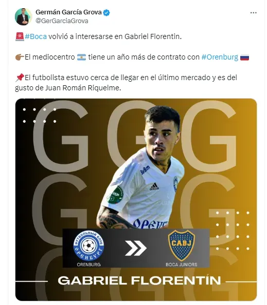 Boca va por Florentin. (German Garcia Grova)