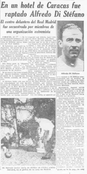 Di Stéfano en tapa de La Nación.