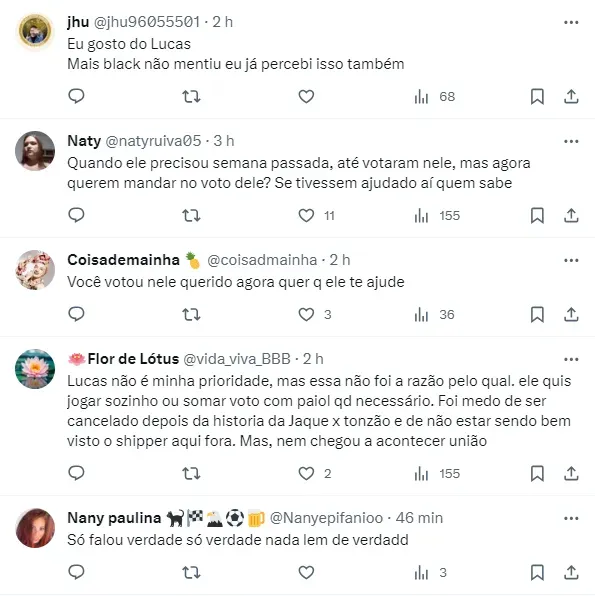 Fãs reagem a conversa de Cezar Black e Kally sobre Lucas Souza - Foto: Twitter