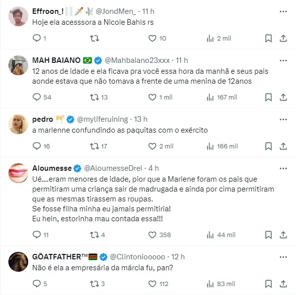 Internautas comentam sobre fala de Cátia Paganote – Foto: Twitter