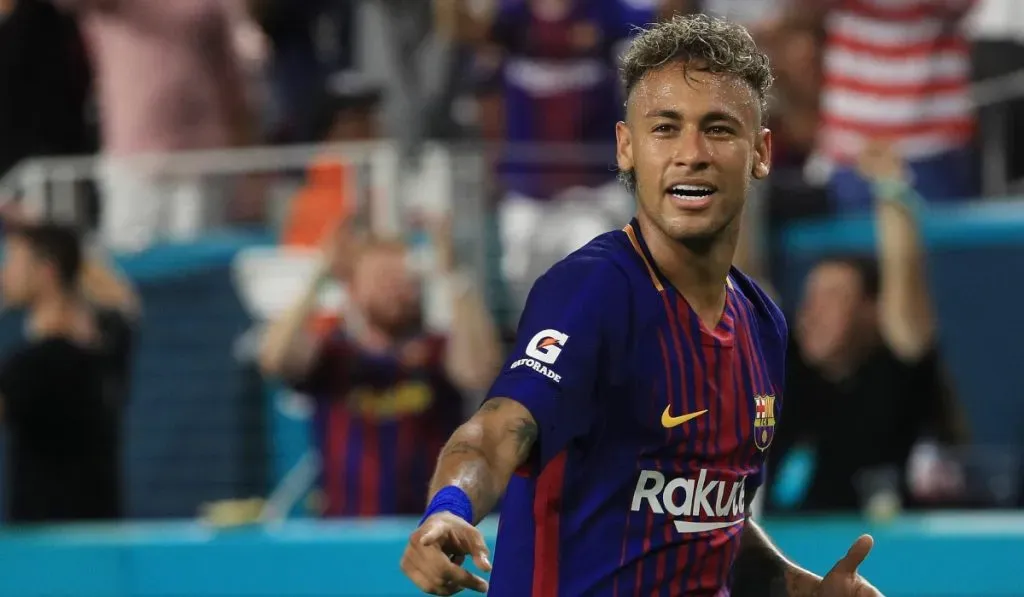 Neymar en Barcelona antes de salir al PSG en 2017: Getty