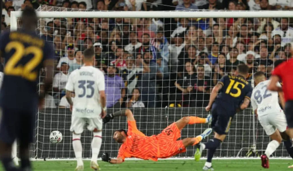 Gol de Federico Valverde al AC Milan: Getty Images