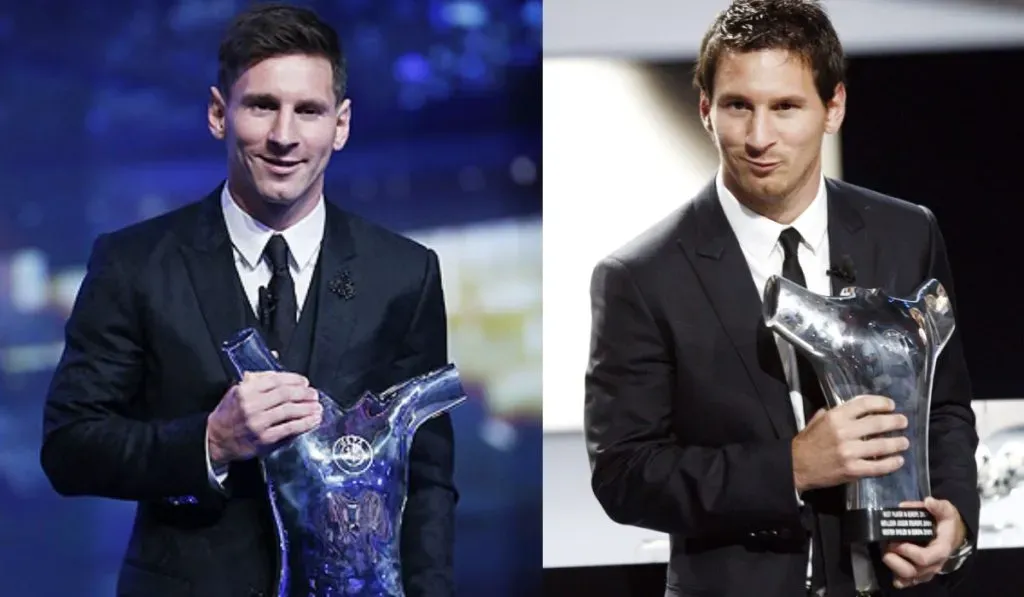 Leo Messi y el premio a Mejor Jugador del año de la UEFA: Getty Images