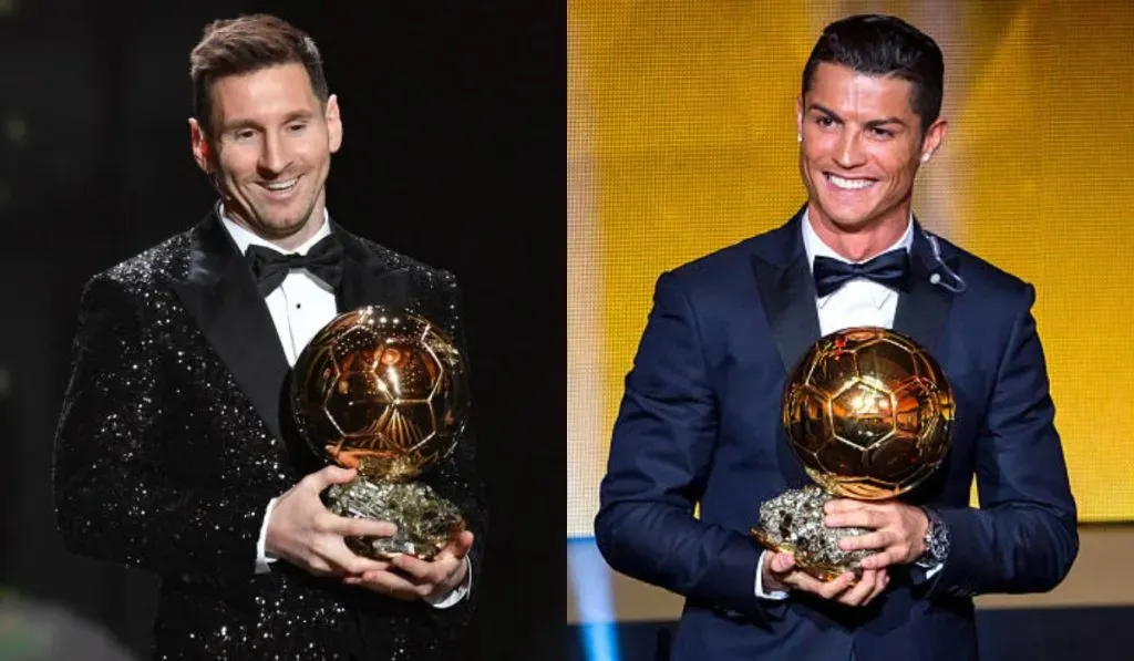 Lionel Messi y Cristiano Ronaldo con el Balón de Oro: Getty Images