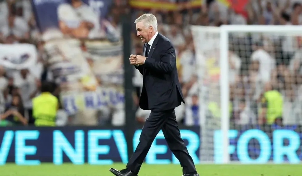 Carlo Ancelotti festeja la clasificación de Real Madrid a octavos de la Champions: Getty Images