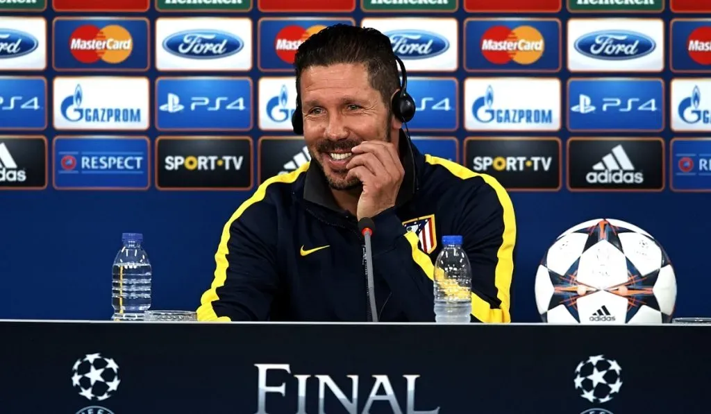 Diego Pablo Simeone previo a la final de la Champions League 2014: Getty Images