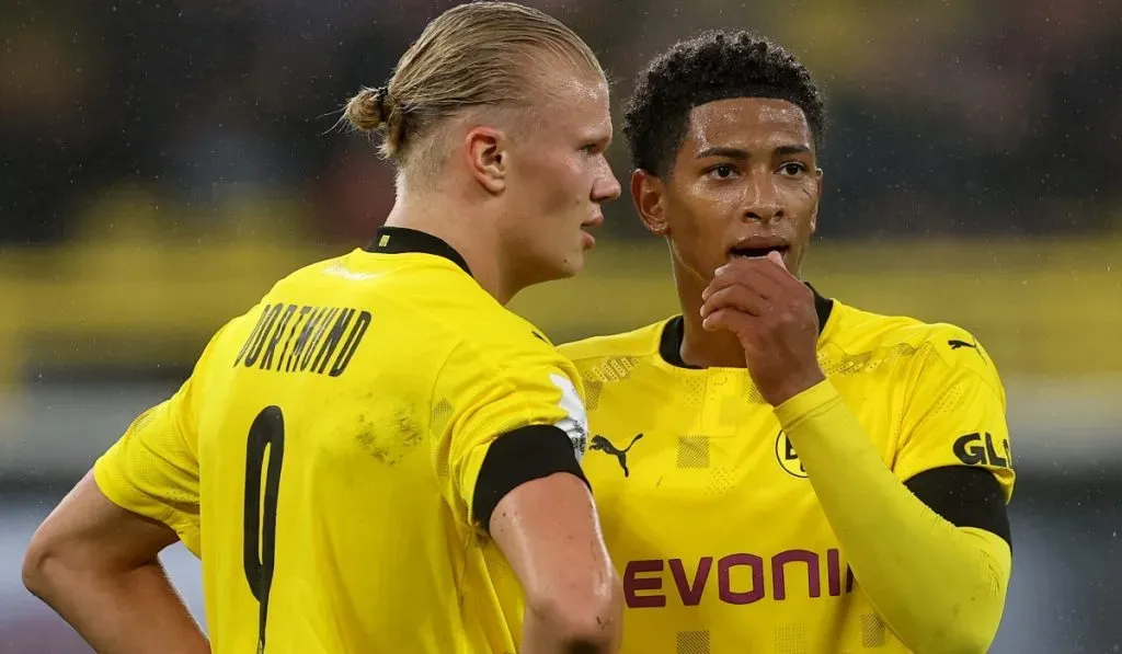 Erling Haaland y Jude Bellingham en sus tiempos por Borussia Dortmund: Getty Images