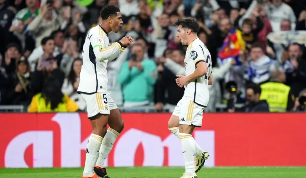 Brahim celebrando el primer tanto del Real Madrid: Getty Images