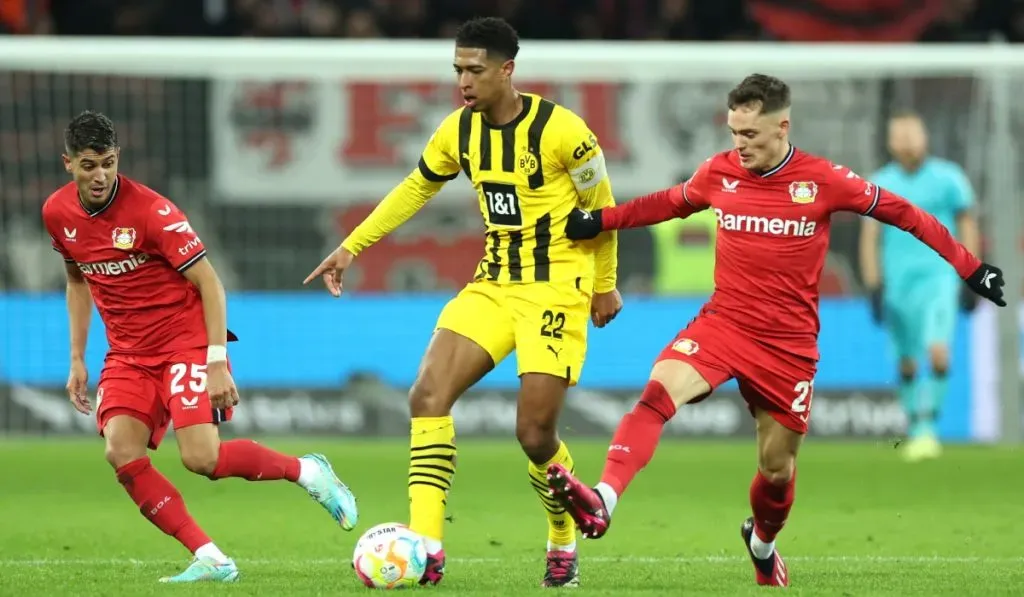Bellingham y Wirtz en un Leverkusen vs. Dortmund: Getty Images
