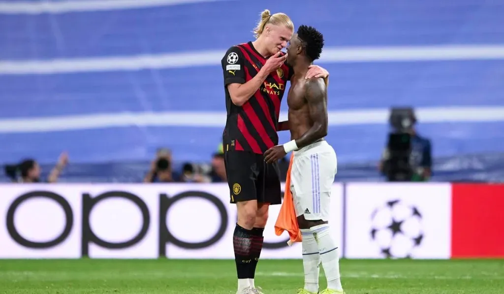 Haaland y Vinicius durante el último Real Madrid vs. Manchester City: IMAGO