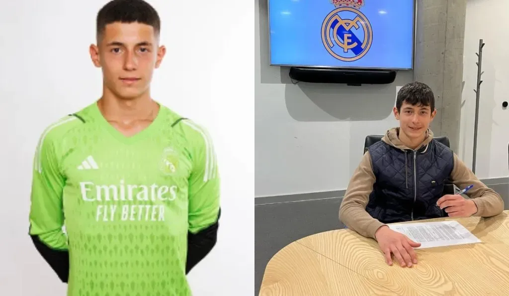 José Alberto Castelau de Roa firmando su primer contrato en Real Madrid: TW