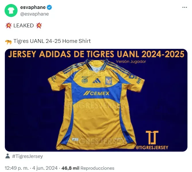 La temática de la nueva colección adidas: en foto, la camiseta de Tigre.