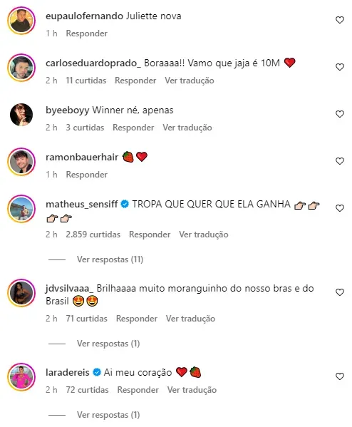 Internautas comemoram marca de Beatriz Reis nas redes sociais – Foto: Instagram
