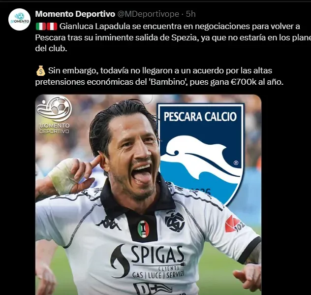 Fuente: @MDeportivope