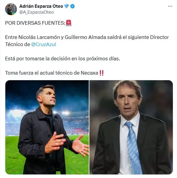 Nicolás Larcamón sería la nueva prioridad de Cruz Azul (X)