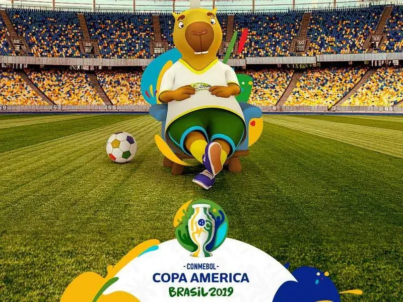 Zizito, el carpincho que fue local en Brasil 2019.