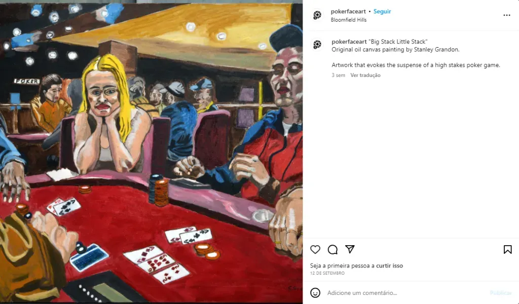 Foto: Reprodução Instagram @pokerfaceart