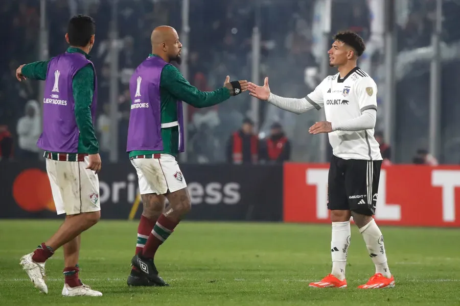 Felipe Melo también tuvo elogios para Alan Saldivia luego de un duelo de Copa Libertadores. Imagen: Jonnathan Oyarzun/Photosport