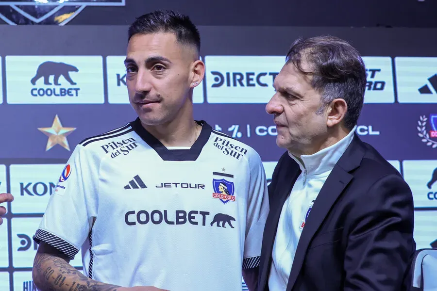 Aníbal Mosa junto a Javier Correa en Colo Colo. 