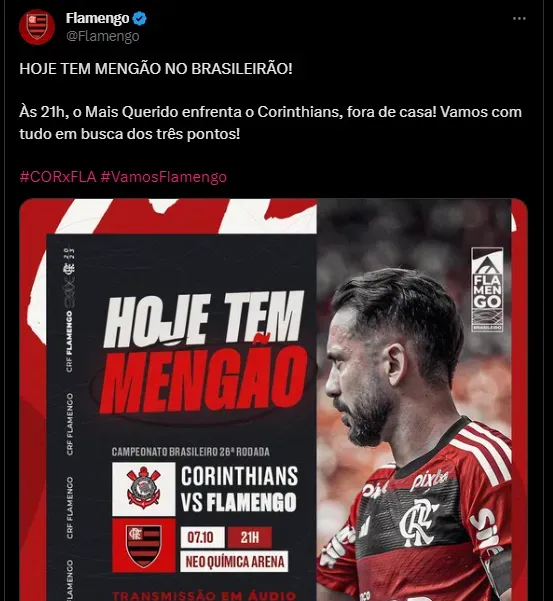 Hoje tem MengãoVamos Flamengo