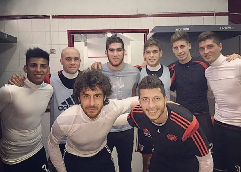 En 2015, Nico Francese compartió plantel con Pablo Aimar. (Foto: @nico.francese).