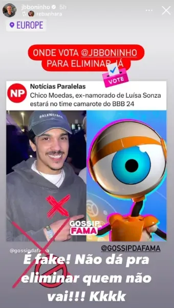 Boninho reage a suposta ida de Chico Veigas ao BBB 24 – Reprodução/Instagram de Boninho