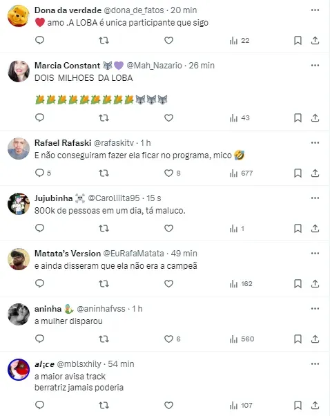 Internautas comentam marca de Fernanda nas redes sociais – Foto: Twitter