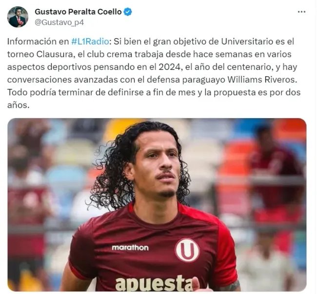 ¿Williams Riveros se queda en Universitario? | Créditos: Gustavo Peralta.