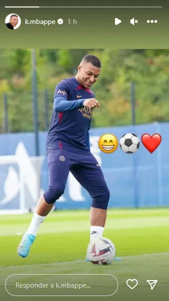 Historia de Instagram de Mbappé.