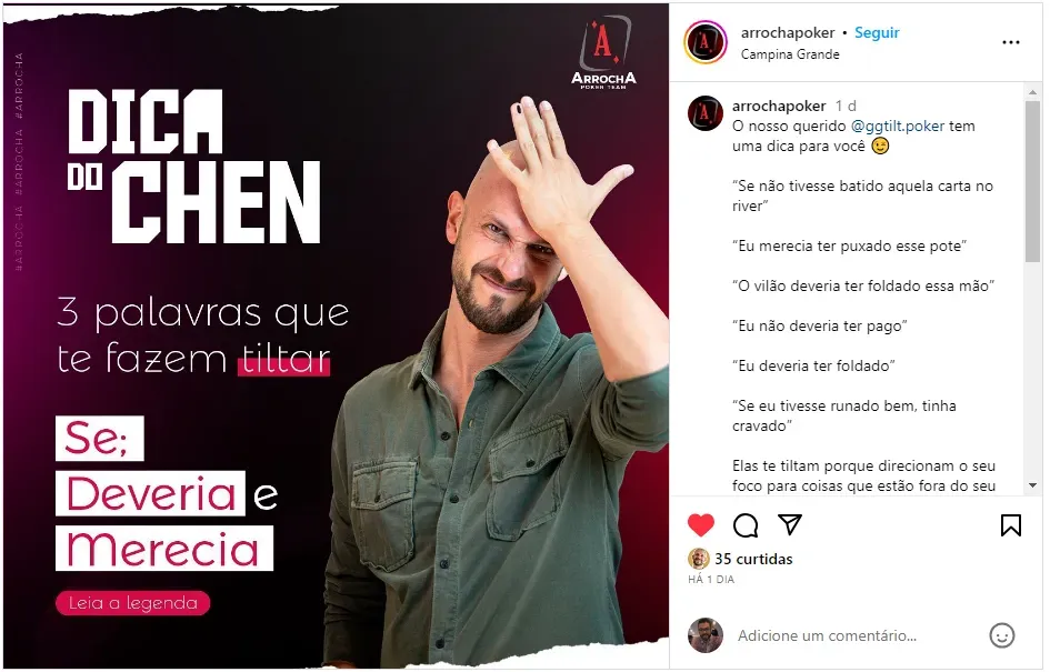 Dicas de Poker: O treinador mental Danilo Chen revelou as palavras que te  fazem 'tiltar' no jogo; “Se, deveria e merecia” - Bolavip Brasil