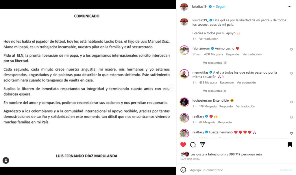 Instagram Oficial Luis Díaz