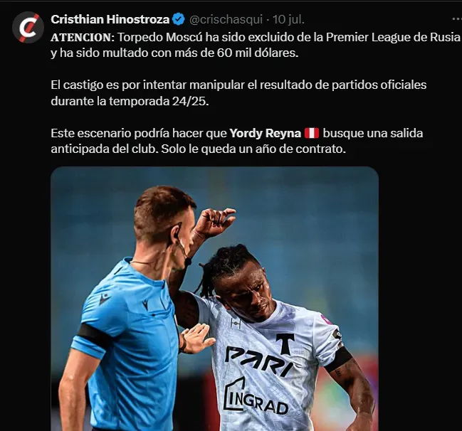 Fuente: @crischasqui