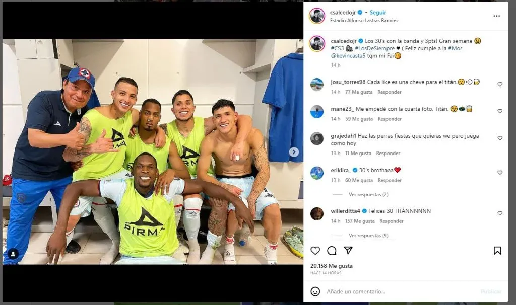 El polémico mensaje de Carlos Salcedo (Instagram)