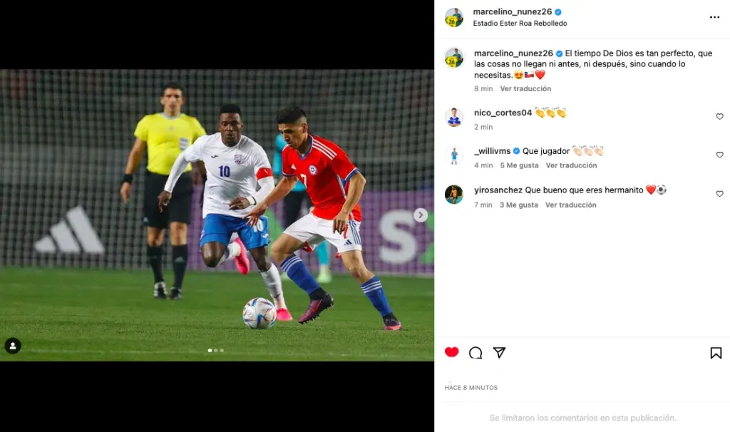 Tras brillar con la selección chilena, tener al Brighton tras sus pasos y los hinchas del Norwich rogando por su continuidad, Marcelino Núñez dejó este mensaje. Foto: Instagram.
