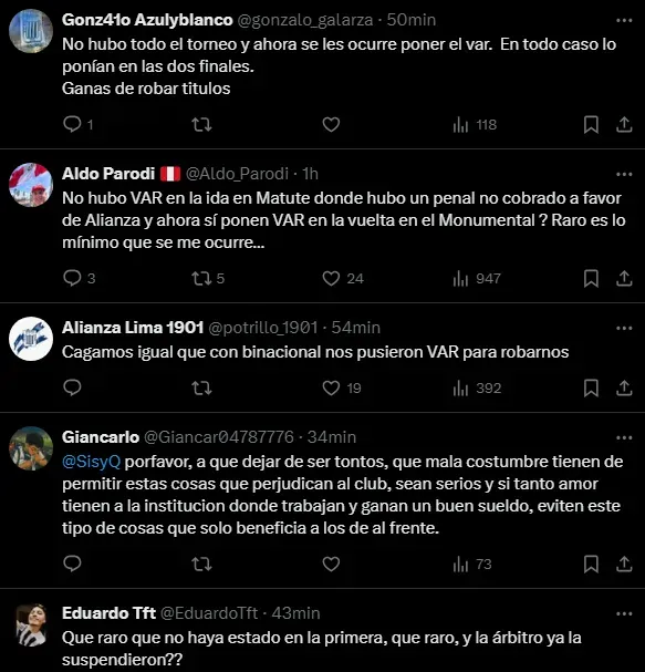 Hinchas molestos por decisión de la FPF (Foto: X).