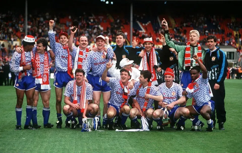 La camiseta reserva del Manchester United en 1991