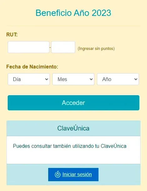 Así se ve la plataforma para consultar por el Bono Logro Escolar | Foto: Ministerio de Desarrollo Social