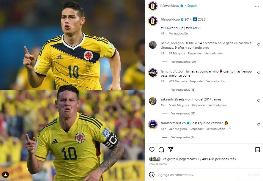 Homenaje de la FIFA a James