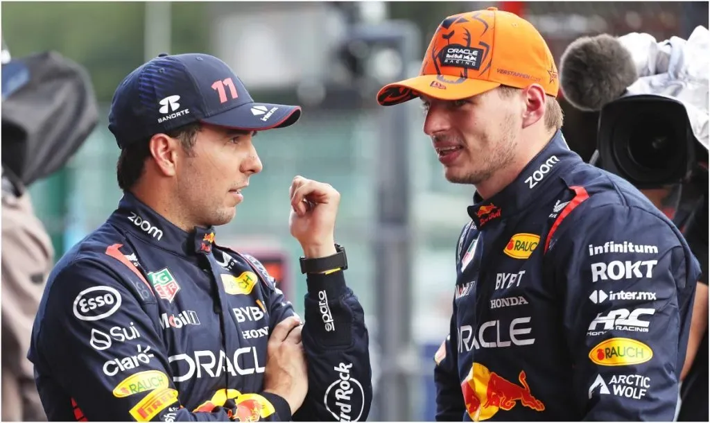 Sergio Pérez y Max Verstappen (Foto: Peter Fox/Getty Images)