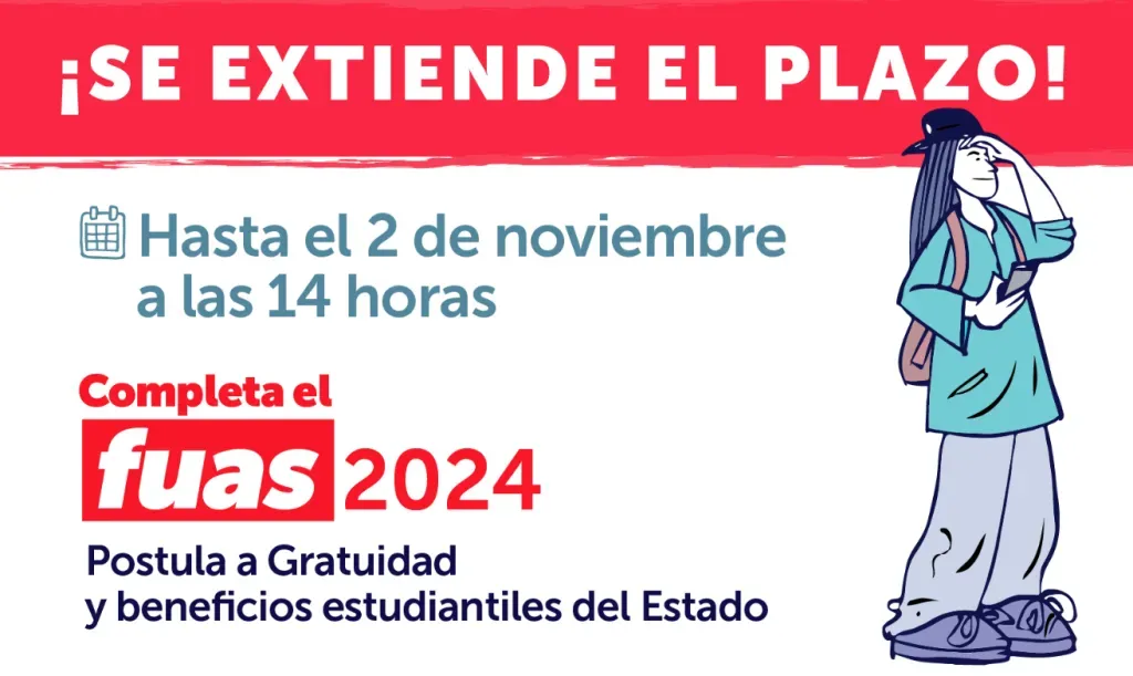 Extienden el plazo para postular al FUAS 2024.