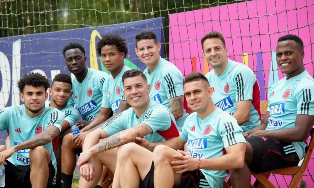 Jugadores de la Selección Colombia en el entrenamiento. Foto: Selección Colombia.