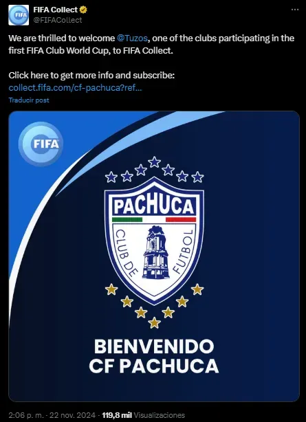 El posteo de FIFA para Pachuca