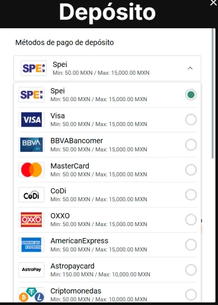 opiniones Vivacasino sobre los métodos de pago