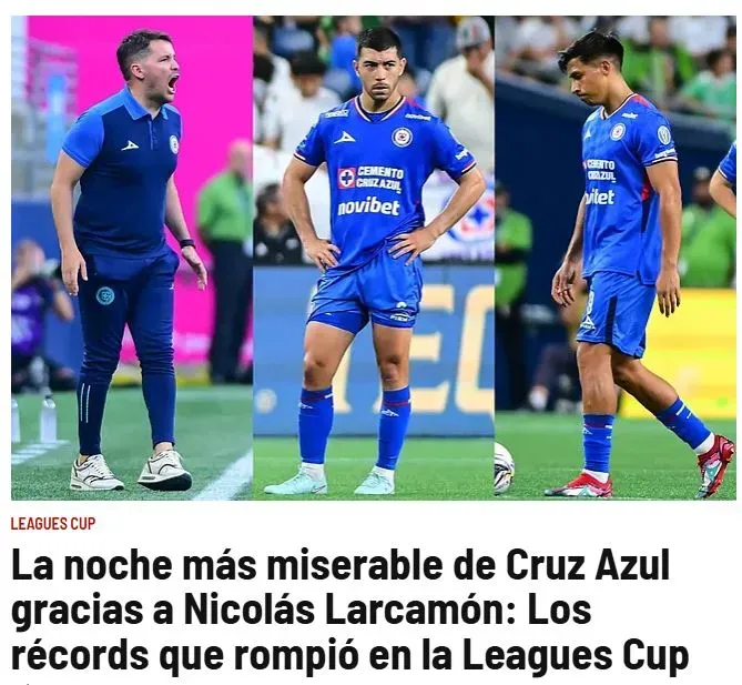 Portada de Marca sobre la humillación de Cruz Azul ante Seattle Sounders