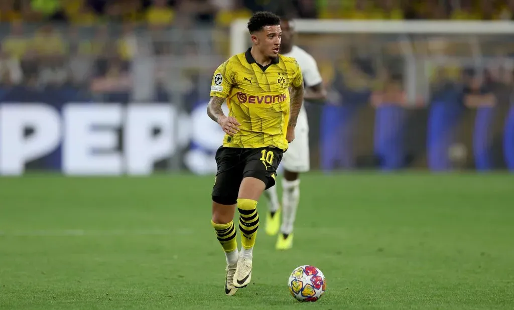 Jadon Sancho está emprestado ao Borussia Dortmund. (Photo by Lars Baron/Getty Images)