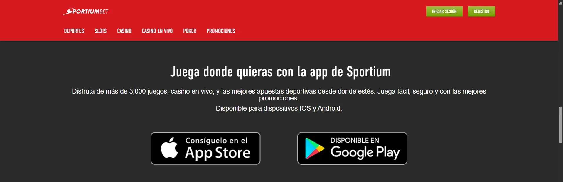 Cómo apostar en Sportium app