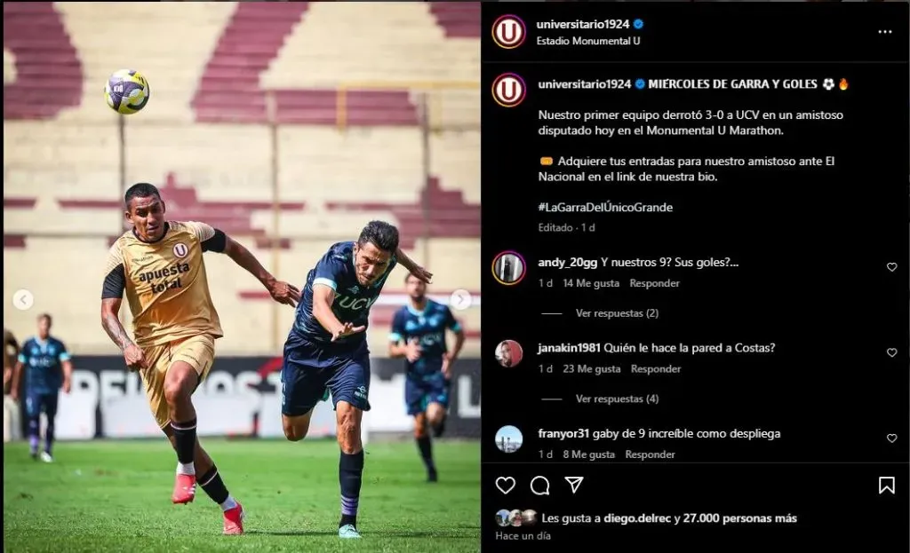 Alex Valera jugando contra César Vallejo. (Foto: Universitario).