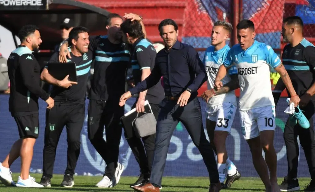 Gago y Piovi, juntos en su paso conjunto por Racing [Foto: Liga AFA]