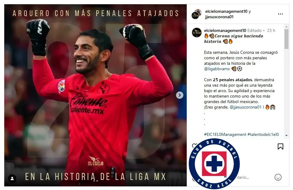 Chuy Corona rompió un legendario récord de la Liga MX (Instagram)