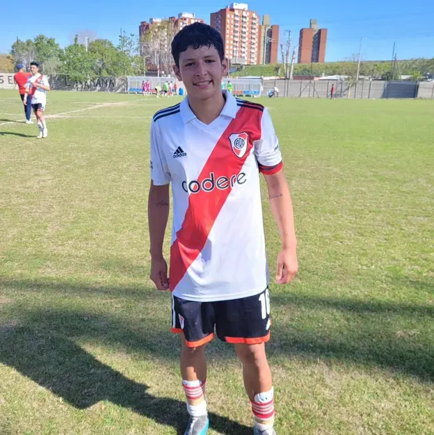 Cristian Jaime, una de las caras nuevas de la Reserva de River (Foto: Instagram @InferioresArgentinas)